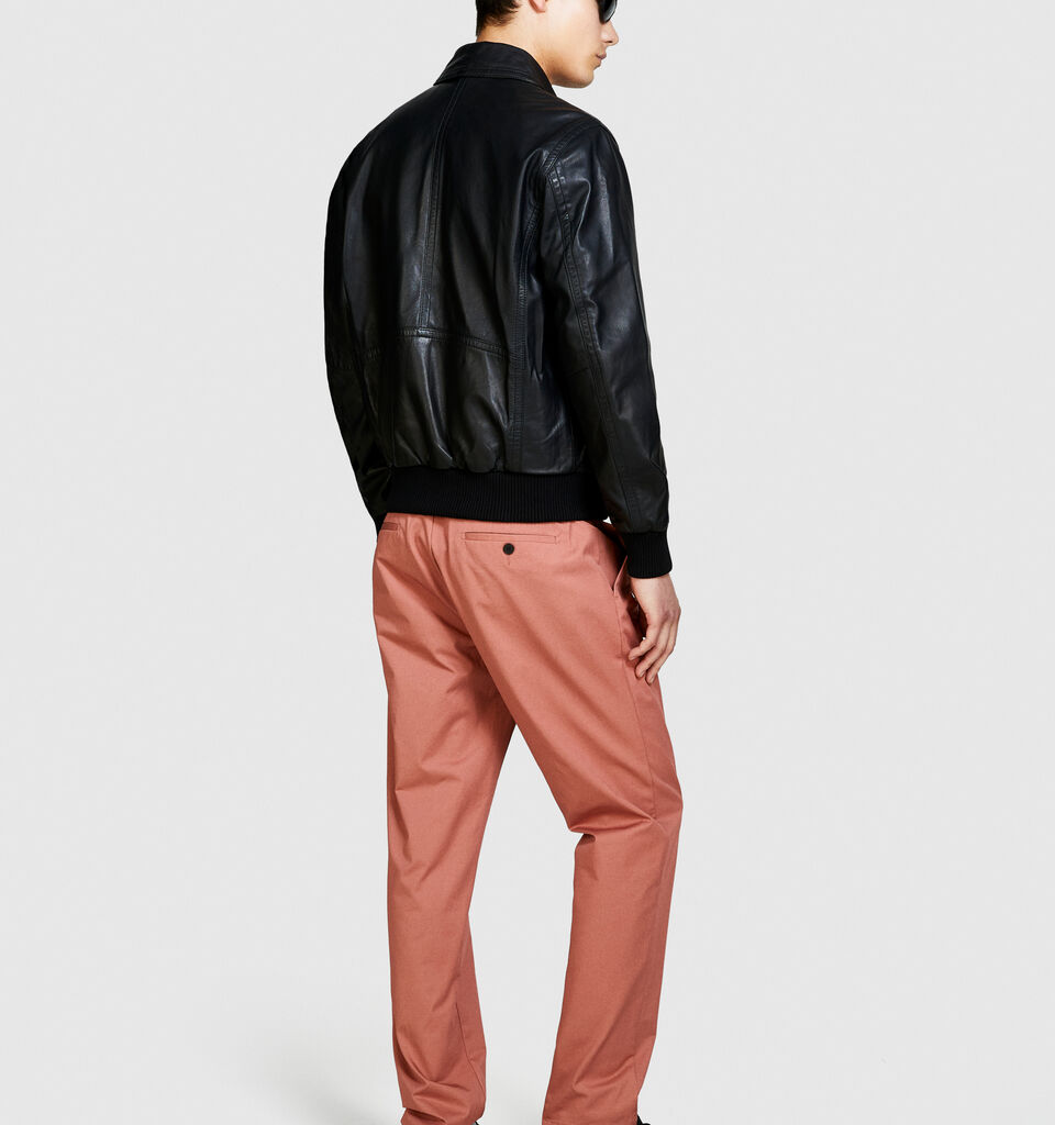 Leather jacket - men's jackets and coats - Black | Sisley image number 3